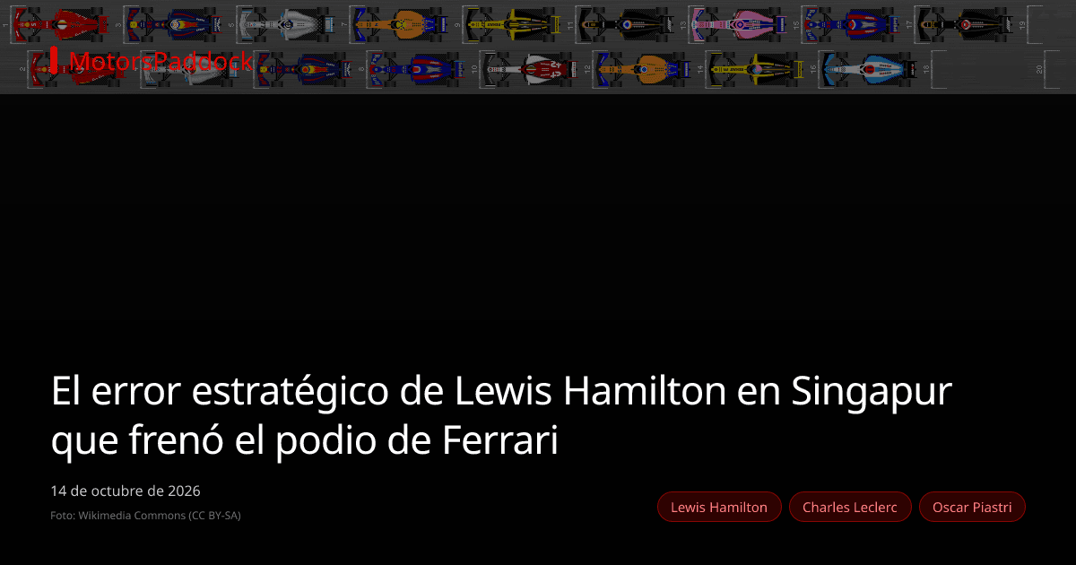El error estratégico de Lewis Hamilton en Singapur que frenó el podio de Ferrari