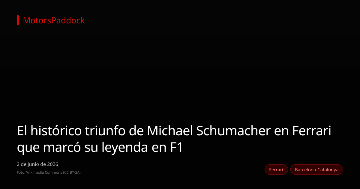 El histórico triunfo de Michael Schumacher en Ferrari que marcó su leyenda en F1