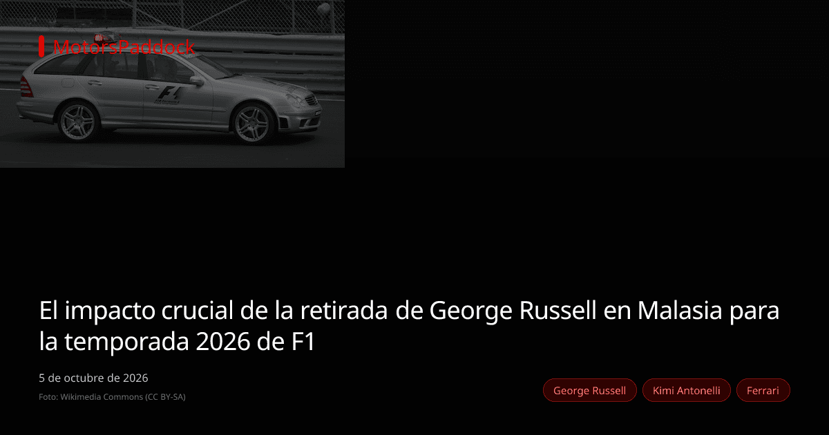 El impacto crucial de la retirada de George Russell en Malasia para la temporada 2026 de F1