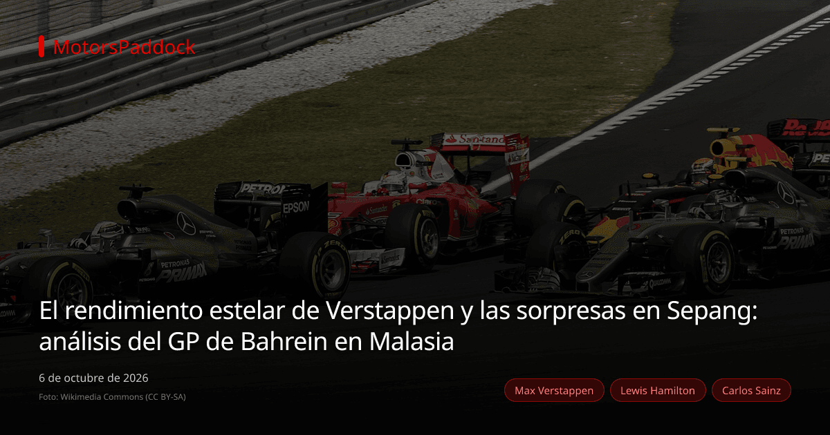 El rendimiento estelar de Verstappen y las sorpresas en Sepang: análisis del GP de Bahrein en Malasia