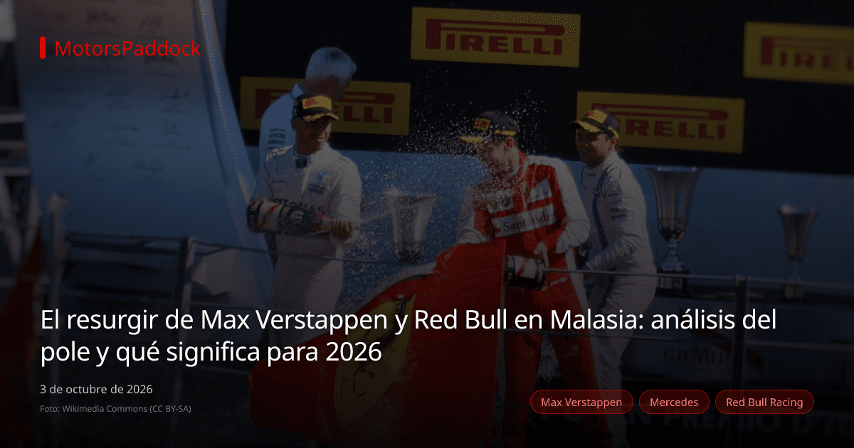 El resurgir de Max Verstappen y Red Bull en Malasia: análisis del pole y qué significa para 2026