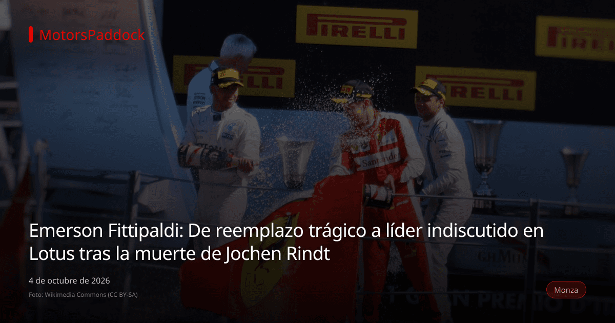 Emerson Fittipaldi: De reemplazo trágico a líder indiscutido en Lotus tras la muerte de Jochen Rindt