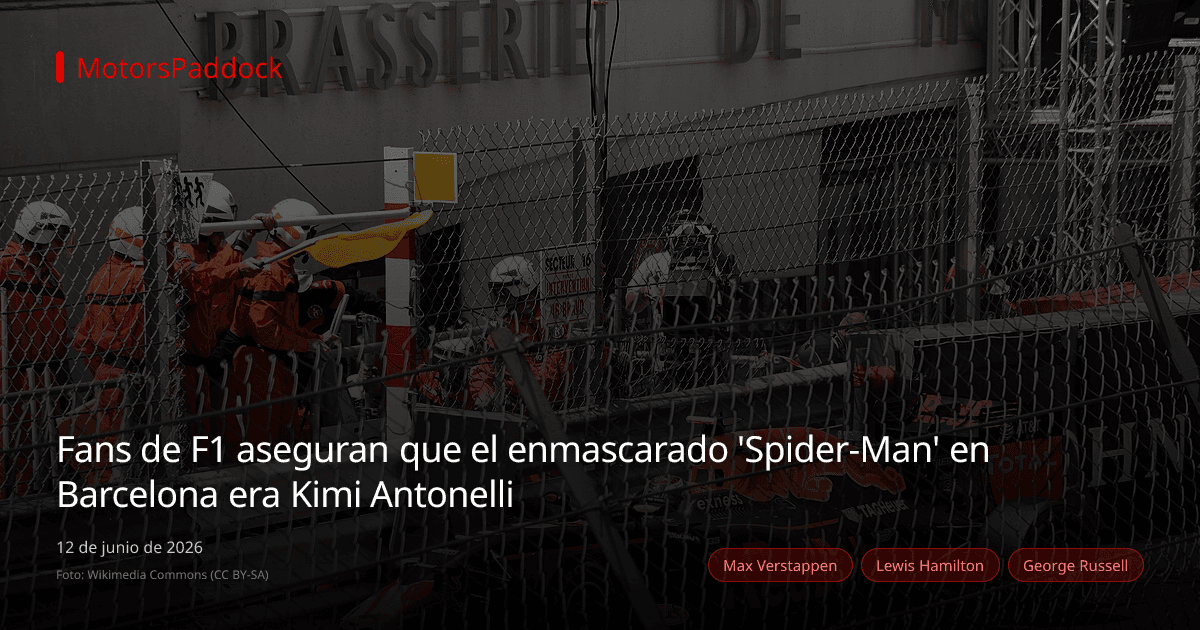 Fans de F1 aseguran que el enmascarado 'Spider-Man' en Barcelona era Kimi Antonelli