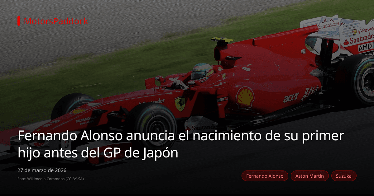 Fernando Alonso anuncia el nacimiento de su primer hijo antes del GP de Japón