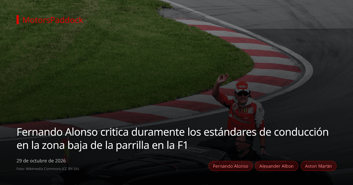Fernando Alonso critica duramente los estándares de conducción en la zona baja de la parrilla en la F1