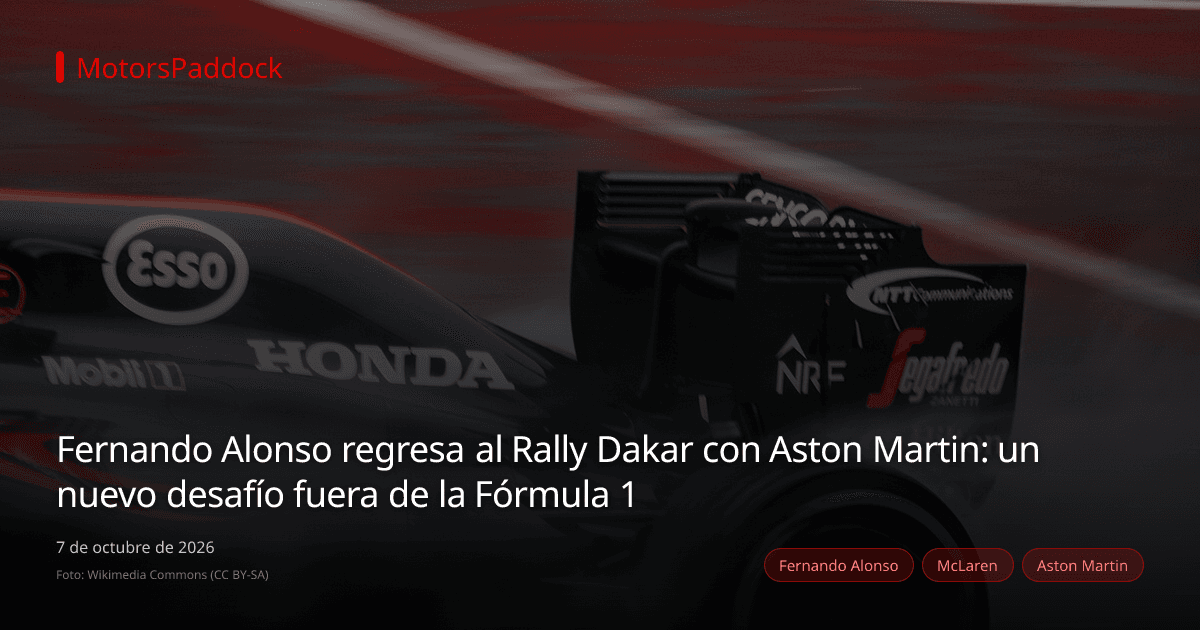Fernando Alonso regresa al Rally Dakar con Aston Martin: un nuevo desafío fuera de la Fórmula 1