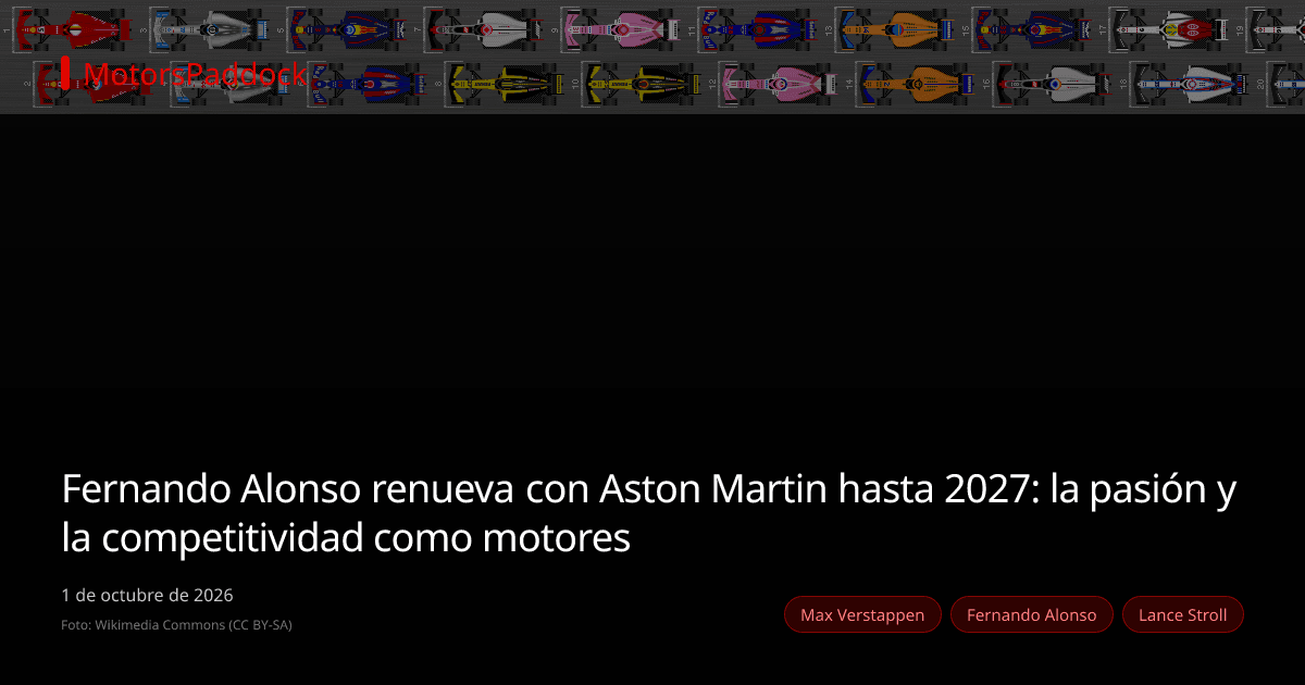 Fernando Alonso renueva con Aston Martin hasta 2027: la pasión y la competitividad como motores