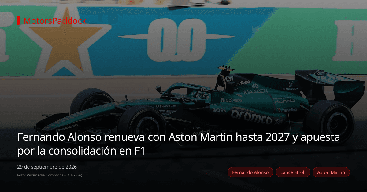 Fernando Alonso renueva con Aston Martin hasta 2027 y apuesta por la consolidación en F1