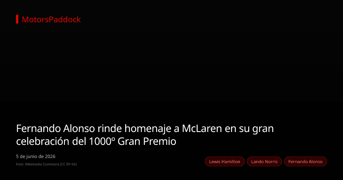 Fernando Alonso rinde homenaje a McLaren en su gran celebración del 1000º Gran Premio