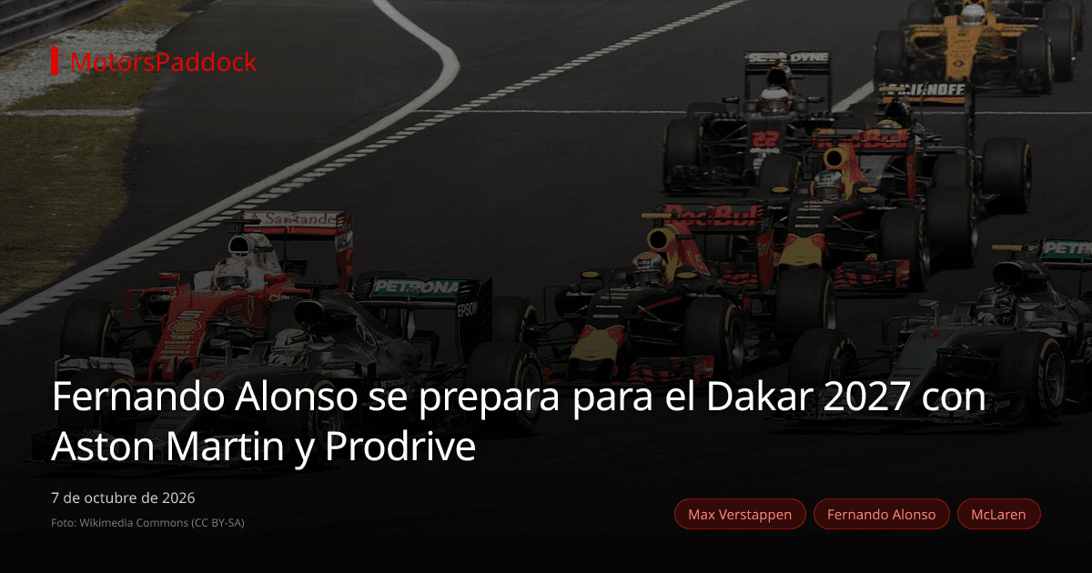 Fernando Alonso se prepara para el Dakar 2027 con Aston Martin y Prodrive