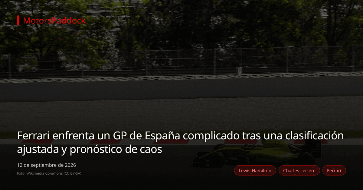 Ferrari enfrenta un GP de España complicado tras una clasificación ajustada y pronóstico de caos