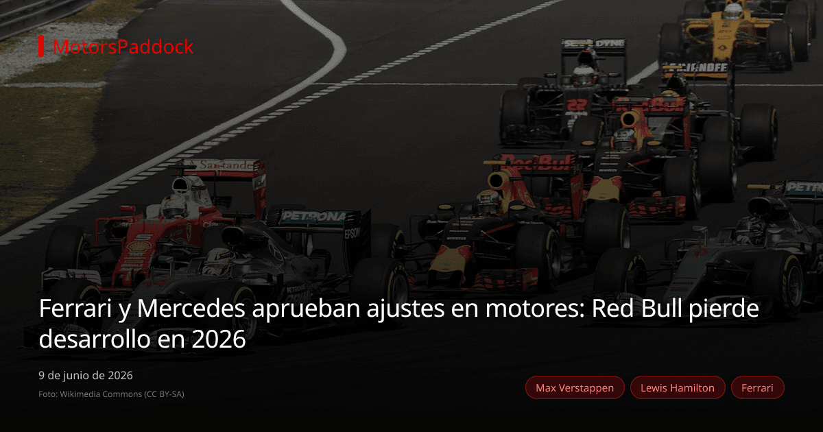 Ferrari y Mercedes aprueban ajustes en motores: Red Bull pierde desarrollo en 2026