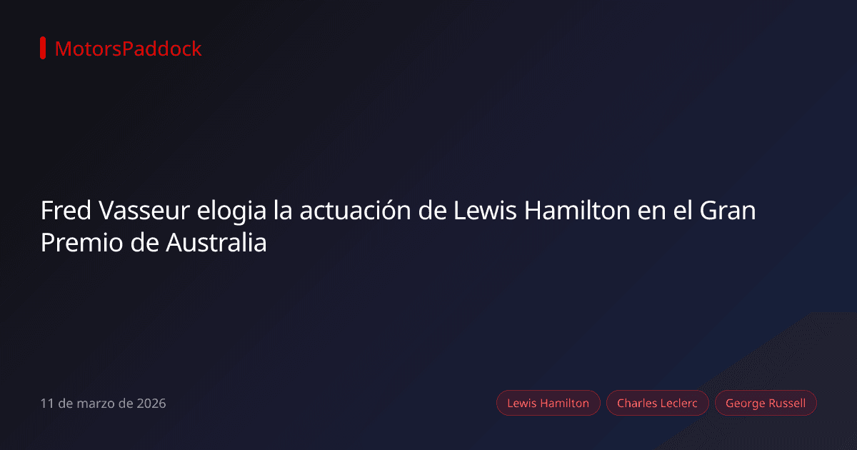 Fred Vasseur elogia la actuación de Lewis Hamilton en el Gran Premio de Australia