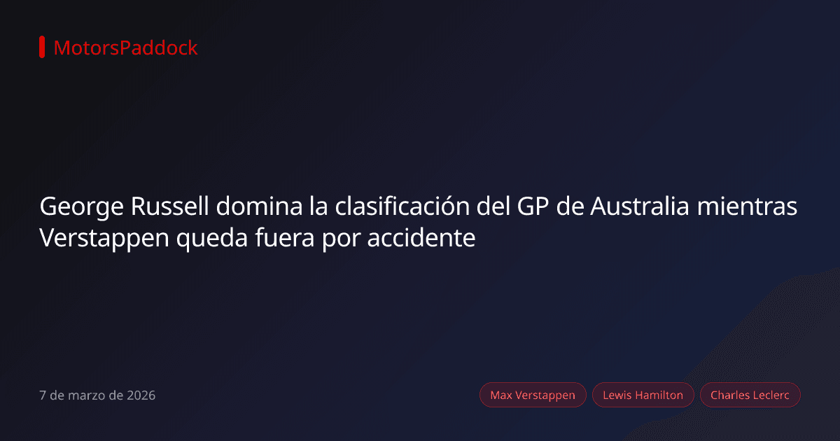 George Russell domina la clasificación del GP de Australia mientras Verstappen queda fuera por accidente