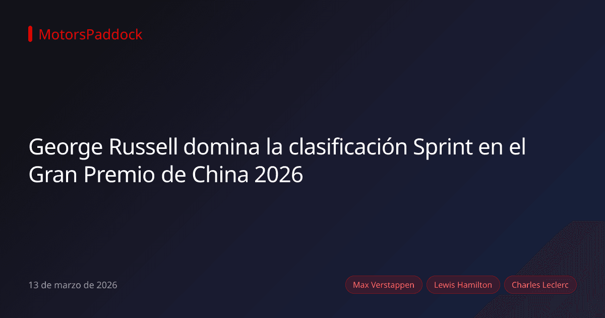 George Russell domina la clasificación Sprint en el Gran Premio de China 2026