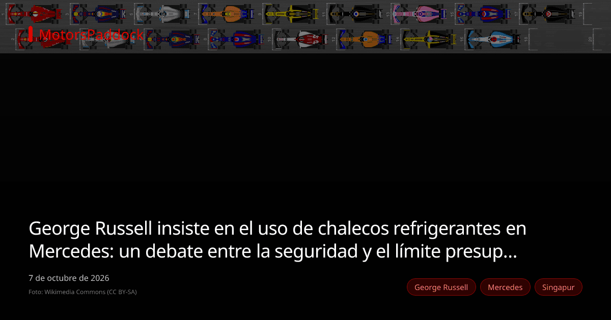 George Russell insiste en el uso de chalecos refrigerantes en Mercedes: un debate entre la seguridad y el límite presupuestario