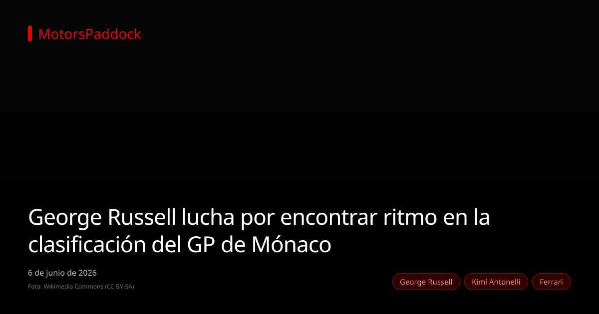 George Russell lucha por encontrar ritmo en la clasificación del GP de Mónaco