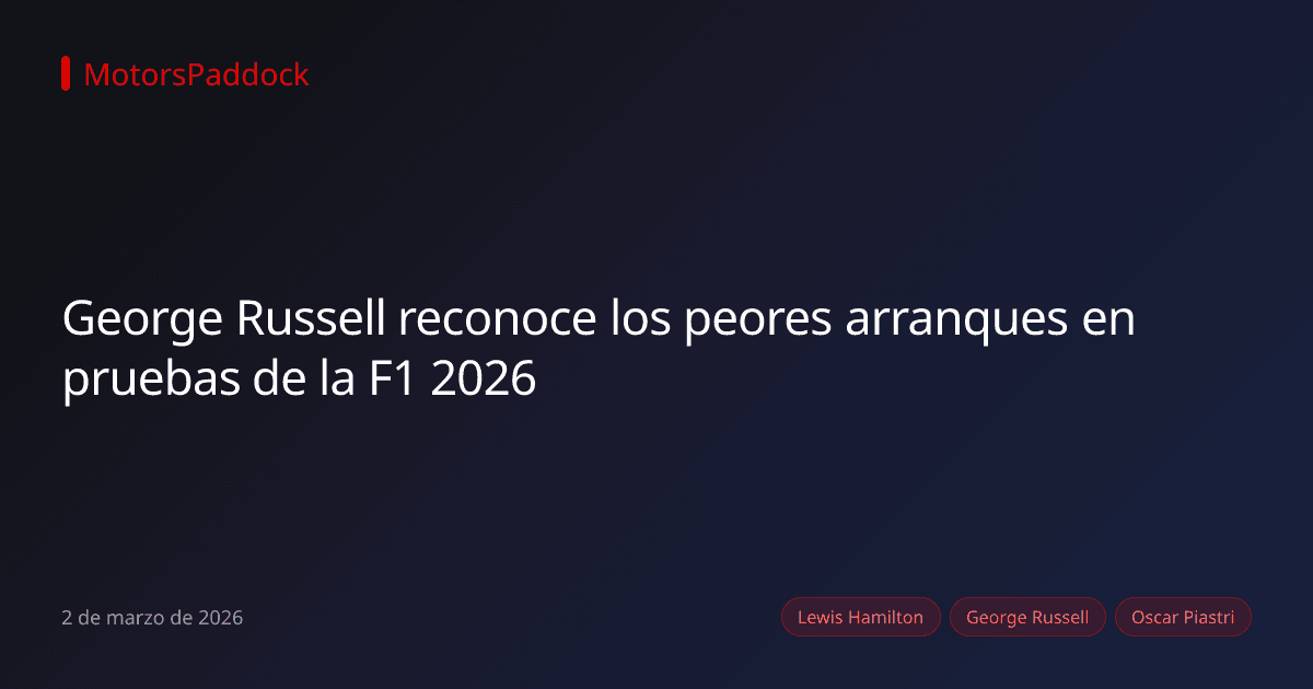 George Russell reconoce los peores arranques en pruebas de la F1 2026