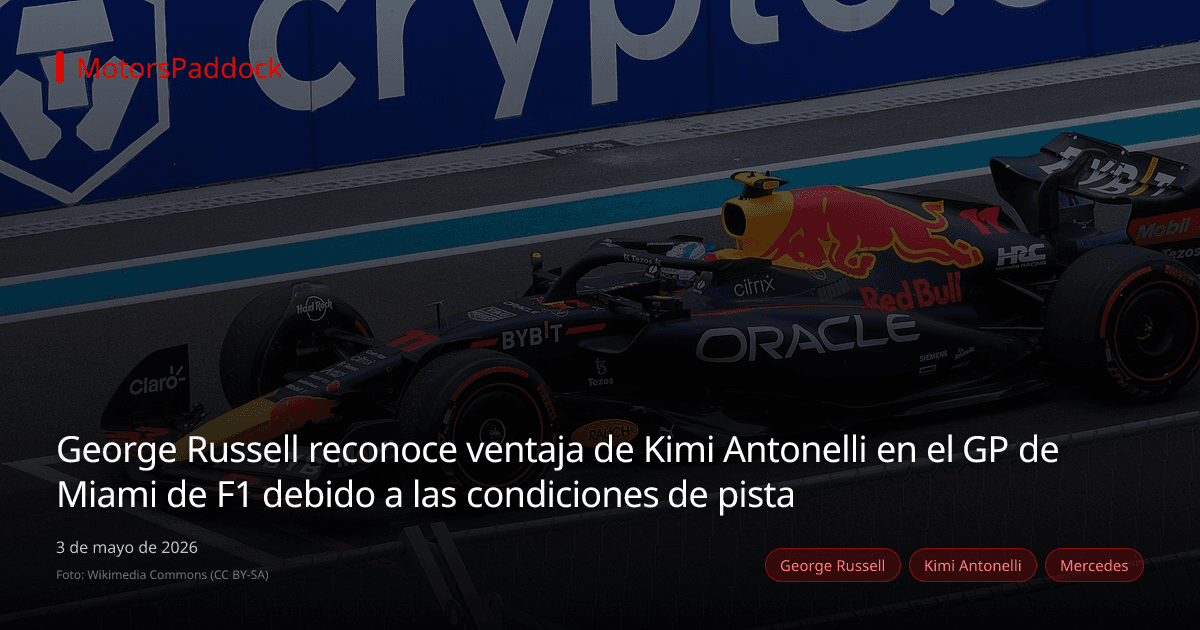 George Russell reconoce ventaja de Kimi Antonelli en el GP de Miami de F1 debido a las condiciones de pista