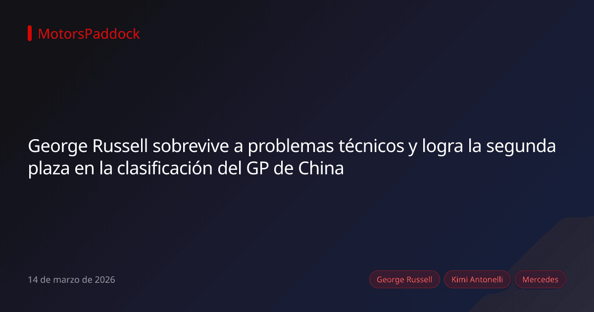 George Russell sobrevive a problemas técnicos y logra la segunda plaza en la clasificación del GP de China