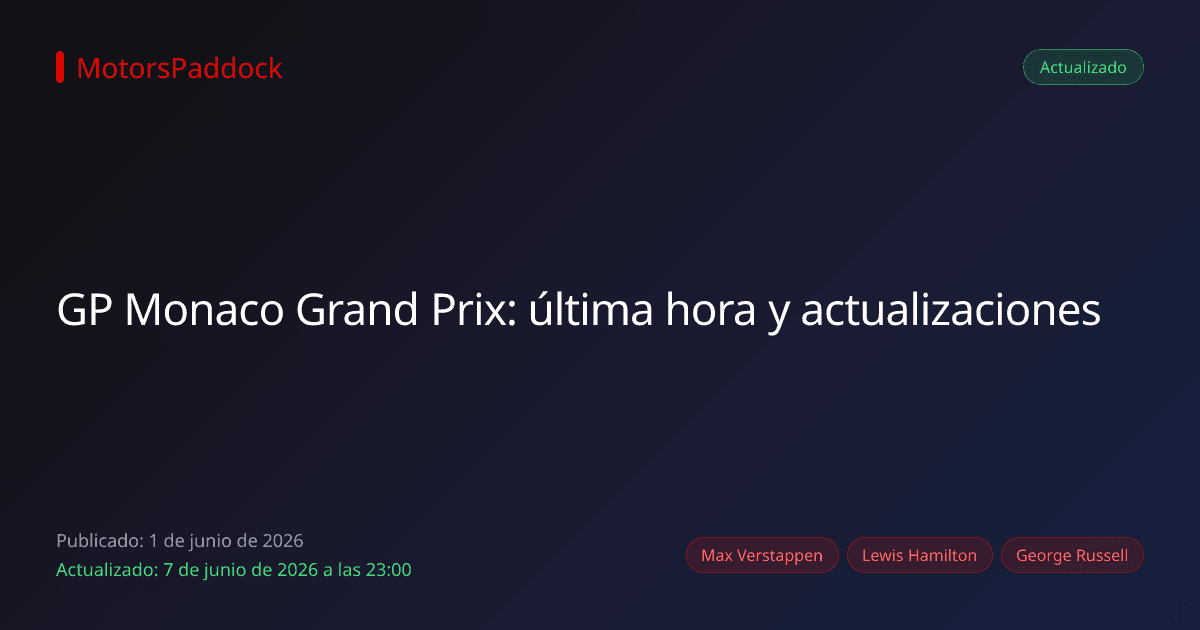 GP Monaco Grand Prix: última hora y actualizaciones