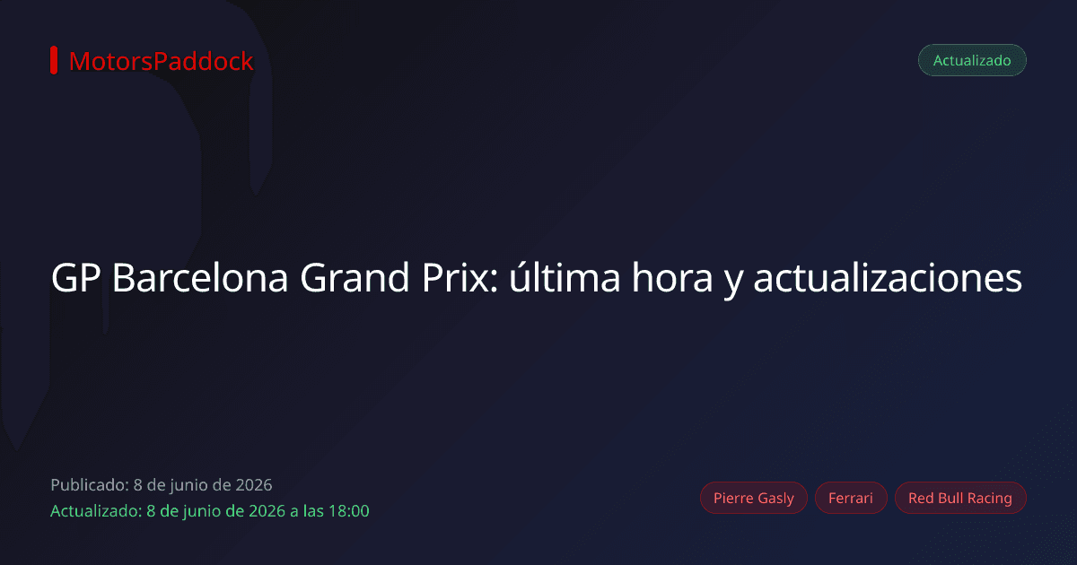GP Barcelona Grand Prix: última hora y actualizaciones