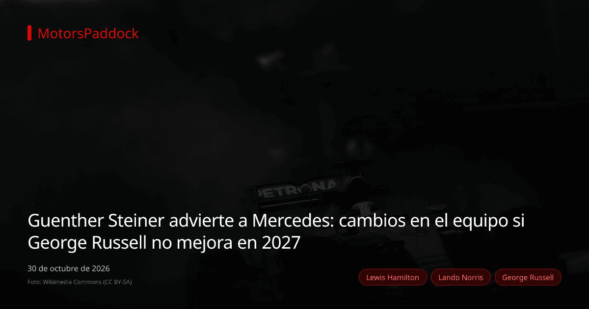 Guenther Steiner advierte a Mercedes: cambios en el equipo si George Russell no mejora en 2027