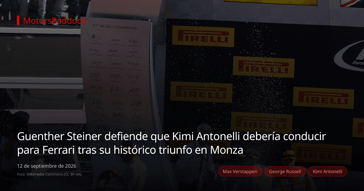 Guenther Steiner defiende que Kimi Antonelli debería conducir para Ferrari tras su histórico triunfo en Monza