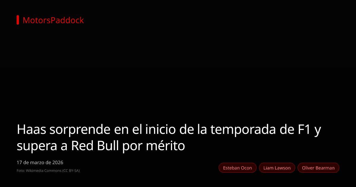 Haas sorprende en el inicio de la temporada de F1 y supera a Red Bull por mérito