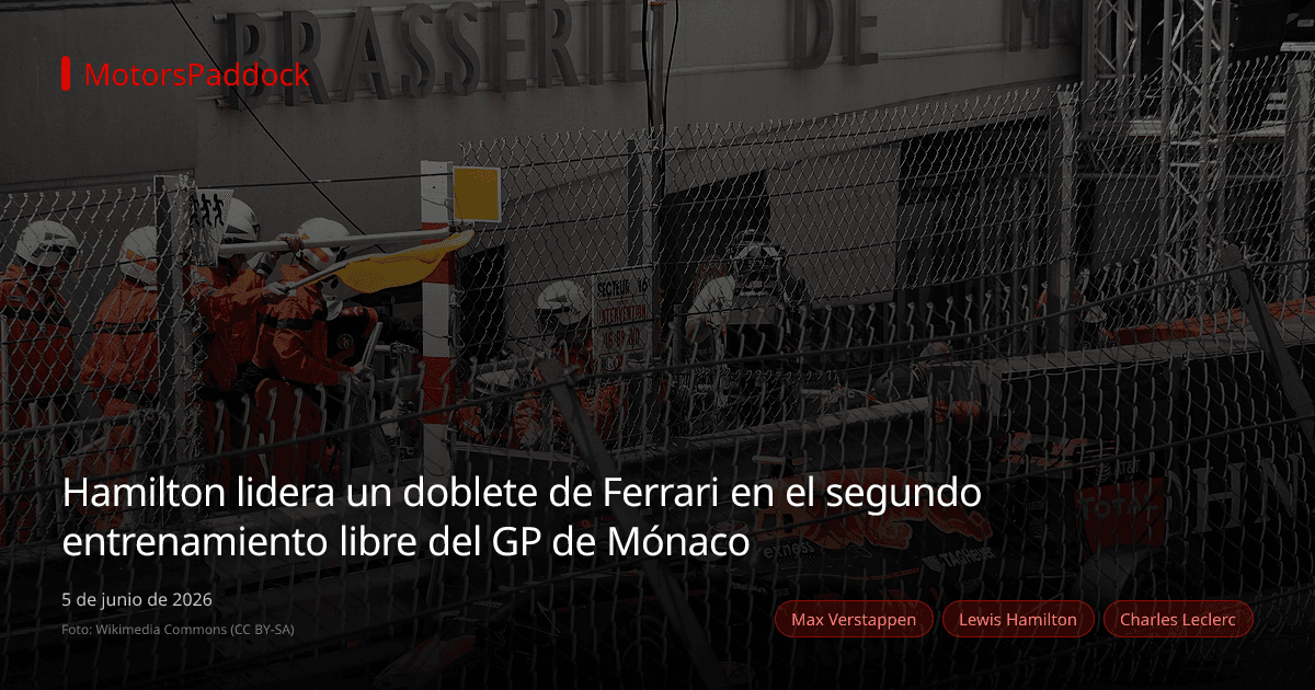 Hamilton lidera un doblete de Ferrari en el segundo entrenamiento libre del GP de Mónaco