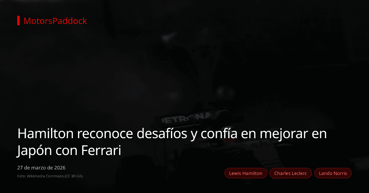 Hamilton reconoce desafíos y confía en mejorar en Japón con Ferrari