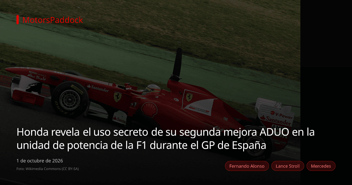 Honda revela el uso secreto de su segunda mejora ADUO en la unidad de potencia de la F1 durante el GP de España