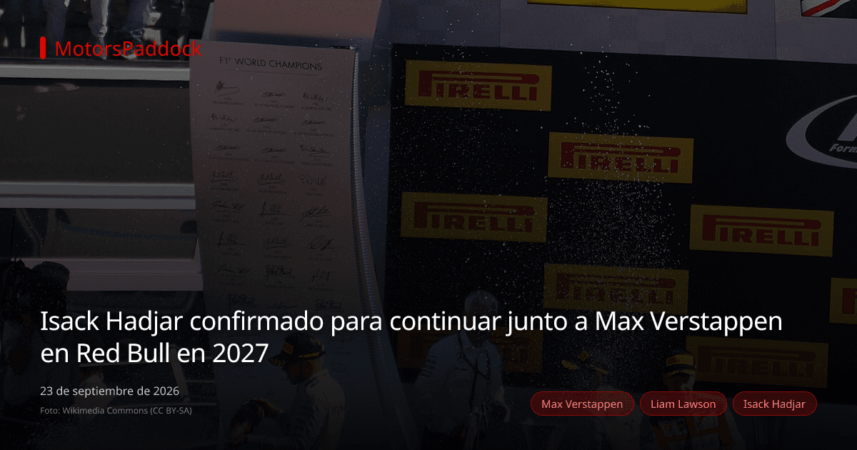 Isack Hadjar confirmado para continuar junto a Max Verstappen en Red Bull en 2027