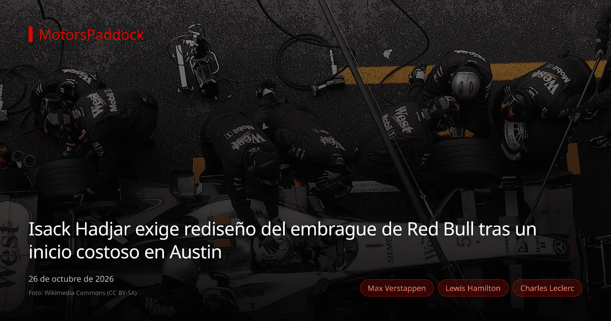 Isack Hadjar exige rediseño del embrague de Red Bull tras un inicio costoso en Austin