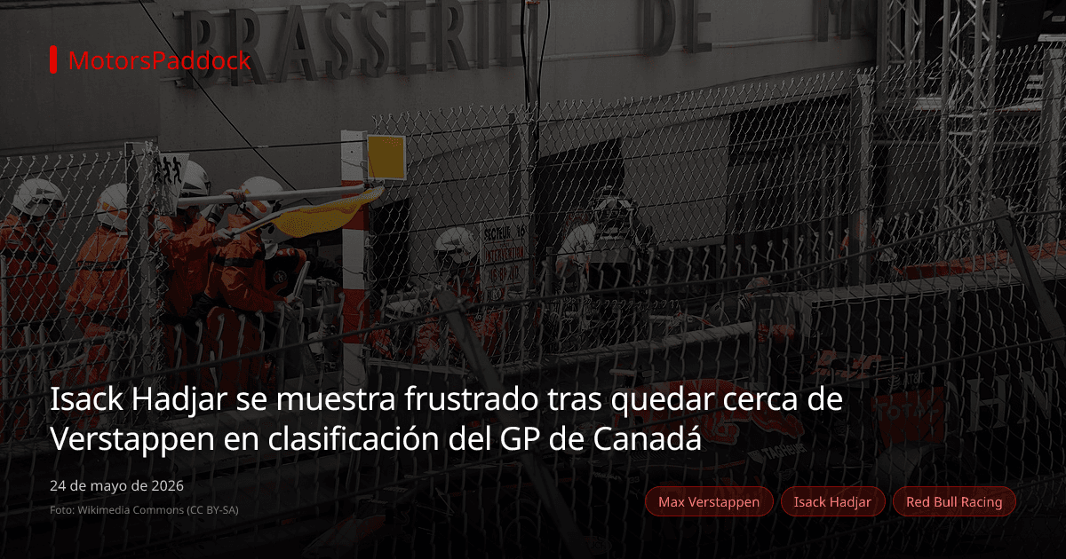 Isack Hadjar se muestra frustrado tras quedar cerca de Verstappen en clasificación del GP de Canadá