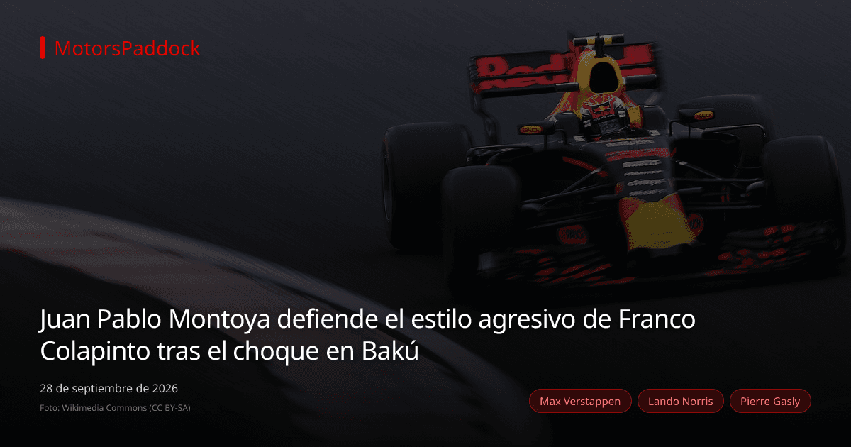 Juan Pablo Montoya defiende el estilo agresivo de Franco Colapinto tras el choque en Bakú