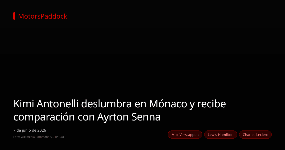 Kimi Antonelli deslumbra en Mónaco y recibe comparación con Ayrton Senna
