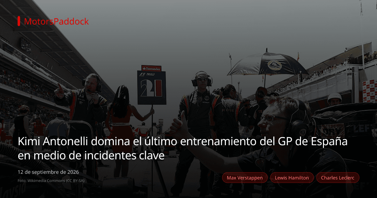 Kimi Antonelli domina el último entrenamiento del GP de España en medio de incidentes clave