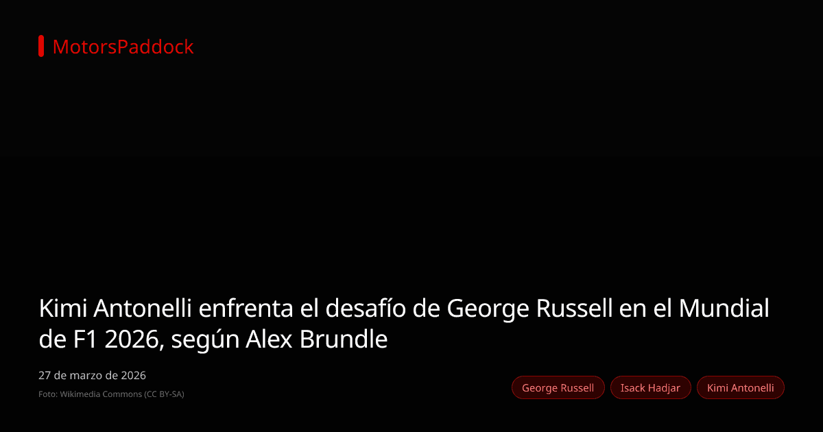 Kimi Antonelli enfrenta el desafío de George Russell en el Mundial de F1 2026, según Alex Brundle