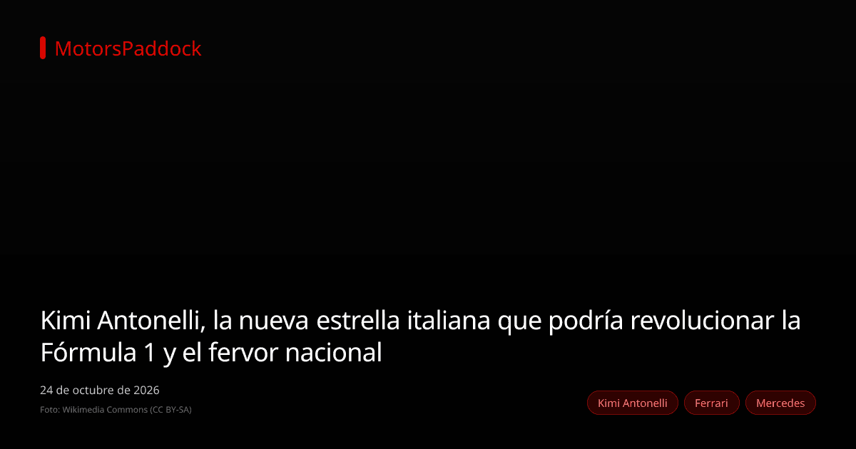 Kimi Antonelli, la nueva estrella italiana que podría revolucionar la Fórmula 1 y el fervor nacional