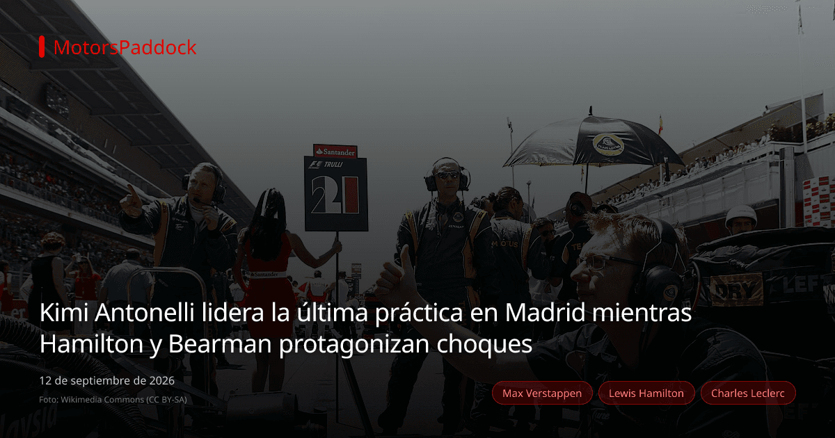 Kimi Antonelli lidera la última práctica en Madrid mientras Hamilton y Bearman protagonizan choques
