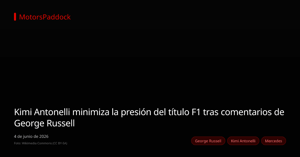 Kimi Antonelli minimiza la presión del título F1 tras comentarios de George Russell