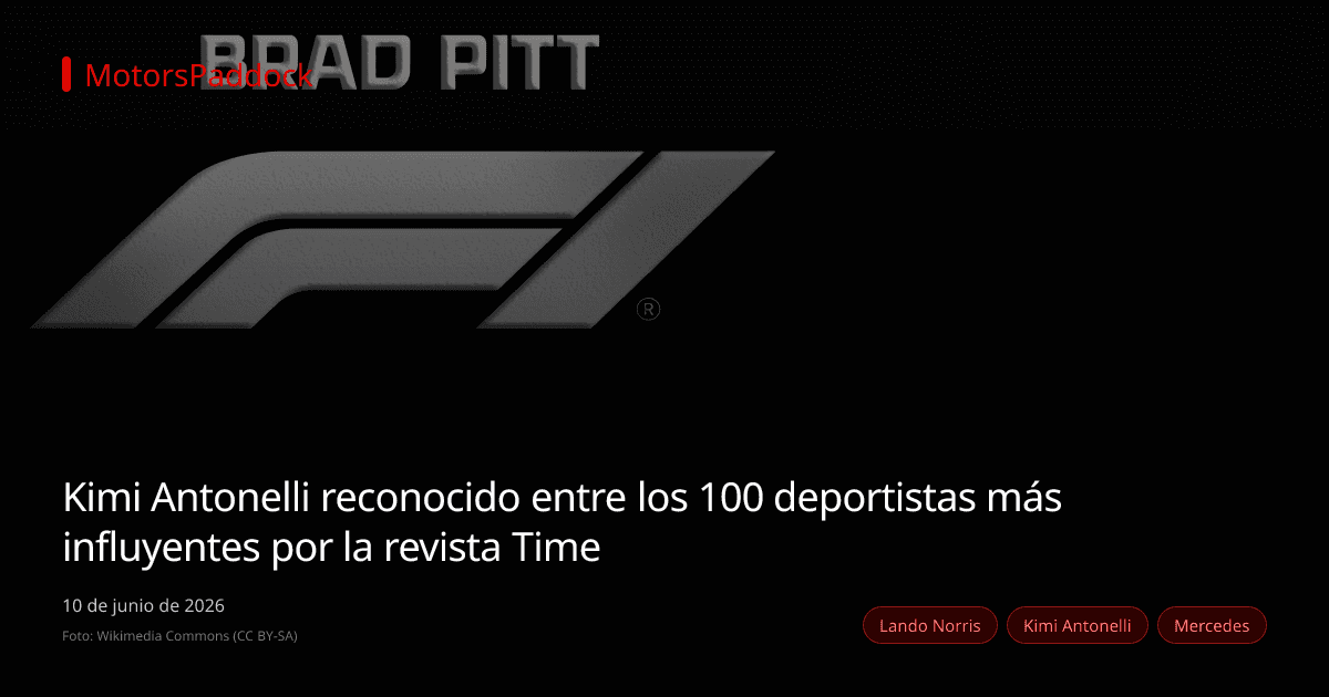 Kimi Antonelli reconocido entre los 100 deportistas más influyentes por la revista Time