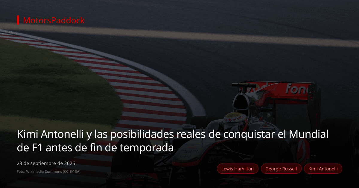 Kimi Antonelli y las posibilidades reales de conquistar el Mundial de F1 antes de fin de temporada