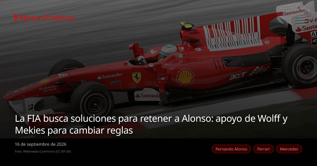 La FIA busca soluciones para retener a Alonso: apoyo de Wolff y Mekies para cambiar reglas