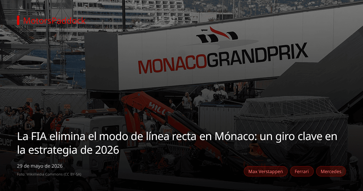La FIA elimina el modo de línea recta en Mónaco: un giro clave en la estrategia de 2026