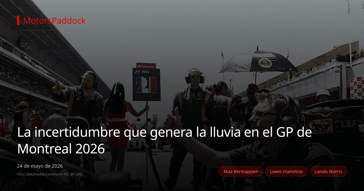 La incertidumbre que genera la lluvia en el GP de Montreal 2026