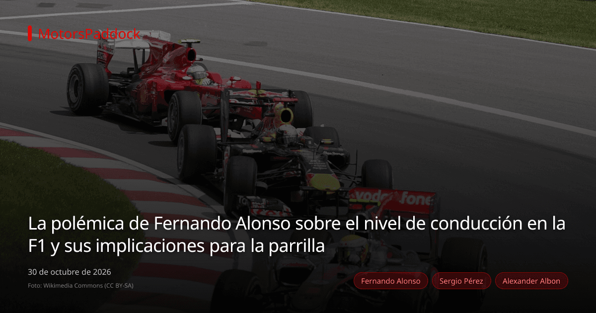 La polémica de Fernando Alonso sobre el nivel de conducción en la F1 y sus implicaciones para la parrilla