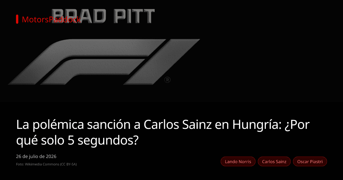 La polémica sanción a Carlos Sainz en Hungría: ¿Por qué solo 5 segundos?