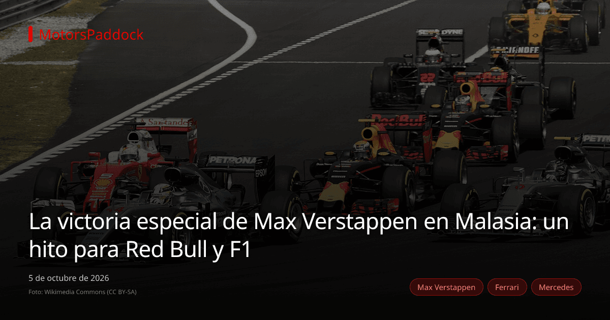 La victoria especial de Max Verstappen en Malasia: un hito para Red Bull y F1